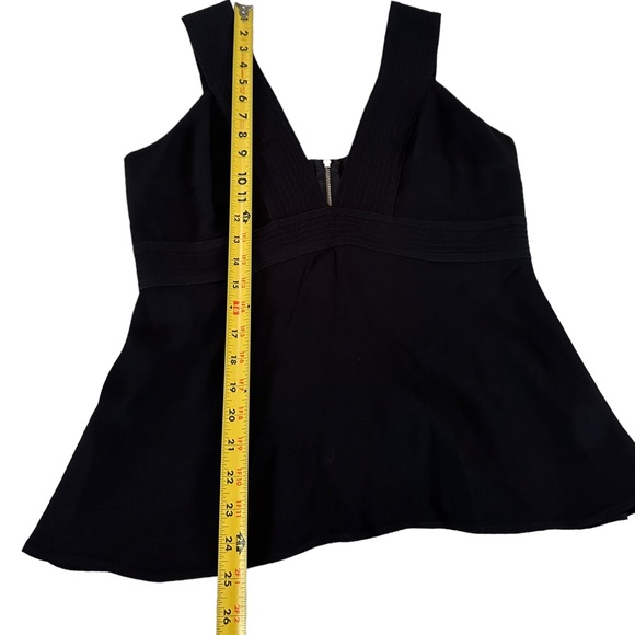 Trouvé Black V-neck Plunging Neckline Back Zipper Top Size M - Picture 14 of 17